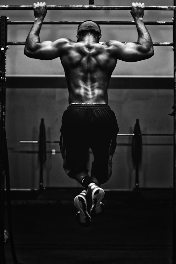 Person using gym equipment